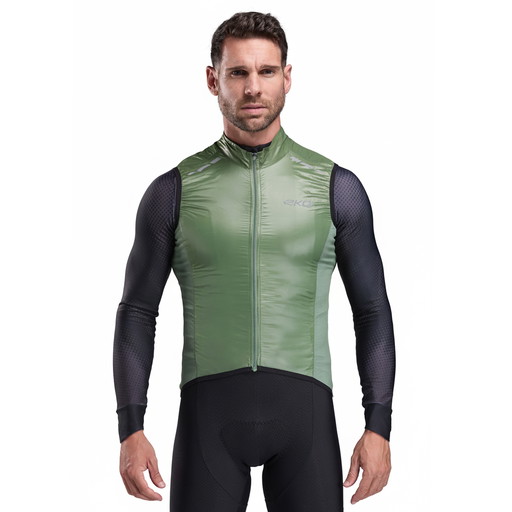 Gilet antivento EKOI Perf WINDPROOF LIGHT LASER Oliva