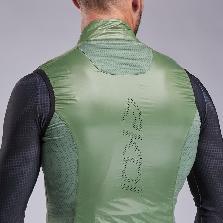 Gilet coupe vent EKOI Perf WINDPROOF LIGHT LASER Olive