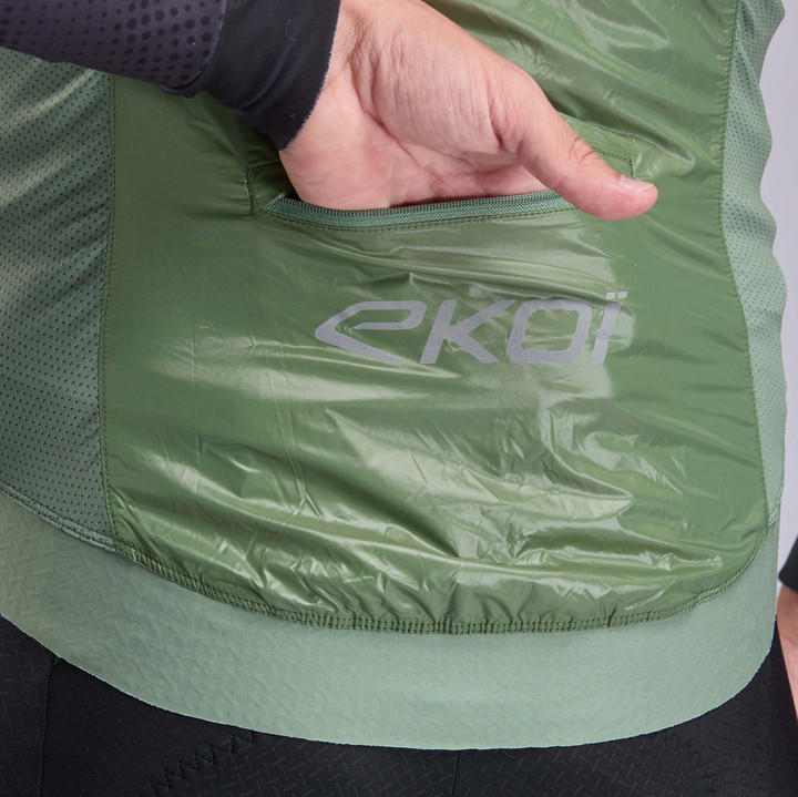GILET EKOI PERF WINDPROOF LIGHT LASER OLIVE