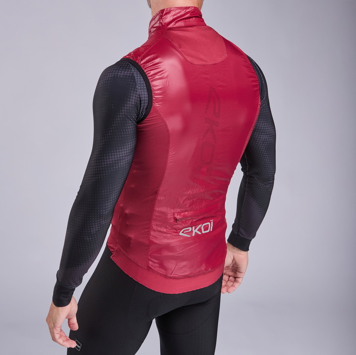Gilet coupe vent EKOI Perf WINDPROOF LIGHT LASER Rhubarbe