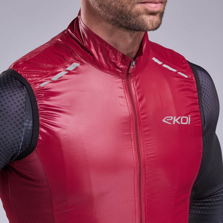 GILET EKOI PERF WINDPROOF LIGHT LASER RHUBARBE