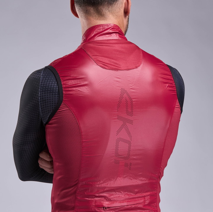 Gilet coupe vent EKOI Perf WINDPROOF LIGHT LASER Rhubarbe