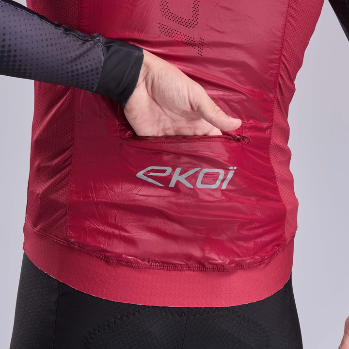 GILET EKOI PERF WINDPROOF LIGHT LASER RHUBARBE