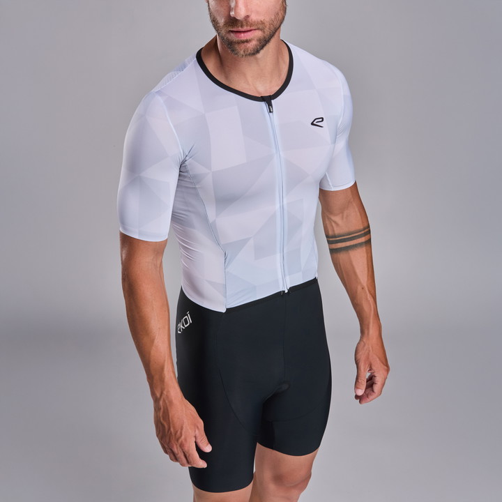 COMBINAISON TRIATHLON PERF EKOI POLYGONE BLANC