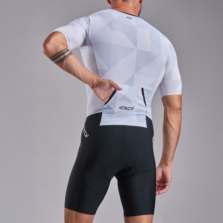 COMBINAISON TRIATHLON PERF EKOI POLYGONE BLANC
