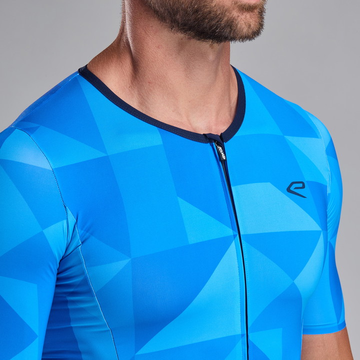 COMBINAISON TRIATHLON PERF EKOI POLYGONE BLEU