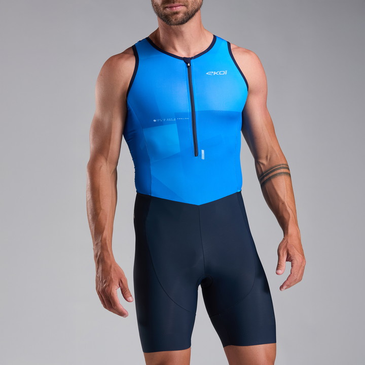 COMBINAISON TRIATHLON PERF EKOI SLEEVELESS BLEU