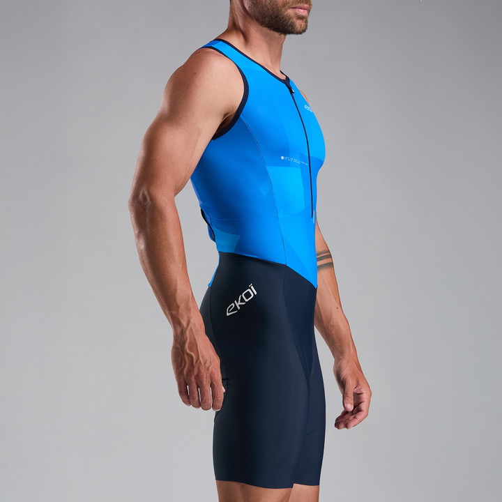COMBINAISON TRIATHLON PERF EKOI SLEEVELESS BLEU