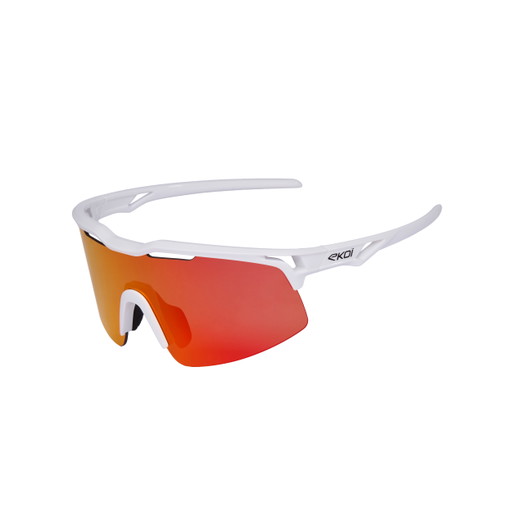 Occhiali EKOI STRADA HF Bianco Revo rosso Cat3