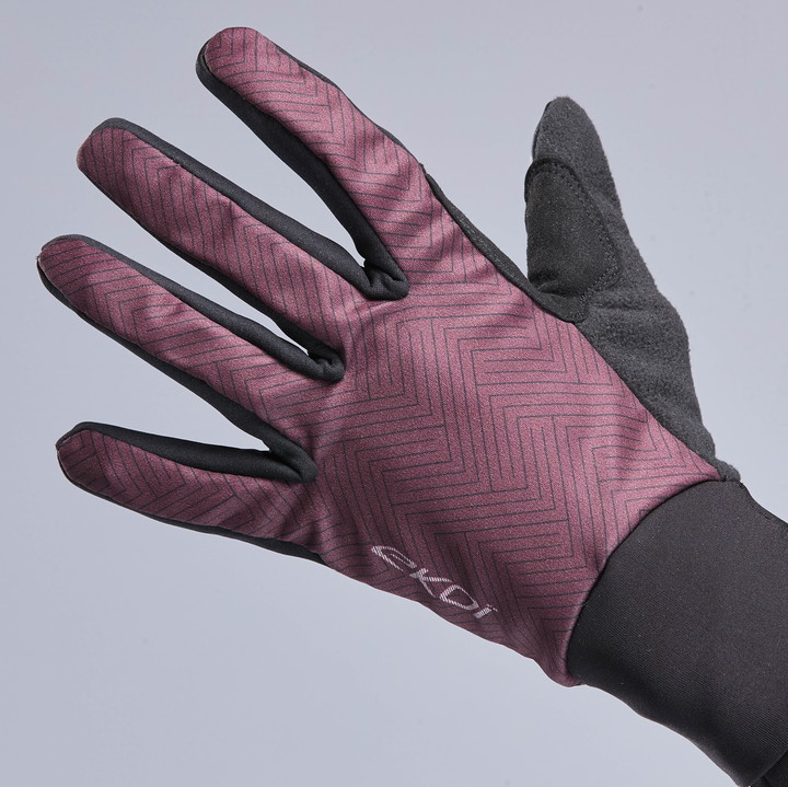 Rękawiczki damskie zimowe EKOI Perf GRIP LINE Bordowe