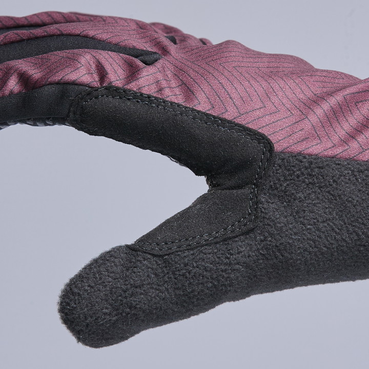 Rękawiczki damskie zimowe EKOI Perf GRIP LINE Bordowe