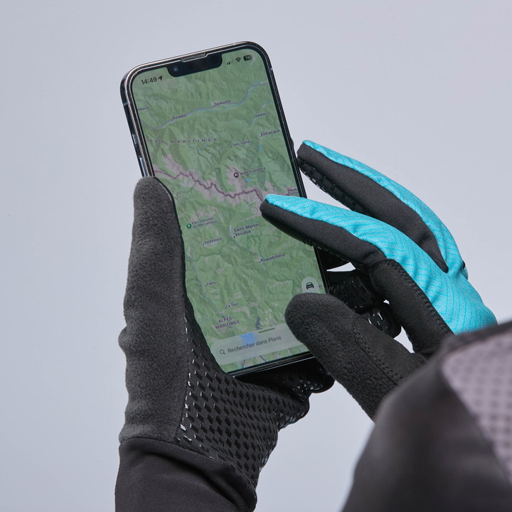 Gants femme hiver EKOI Perf GRIP LINE Vert Azur