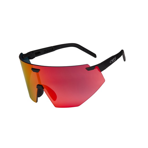 Bril EKOI Racing AEROLITE Zwart Zilver REVO Rood Cat3