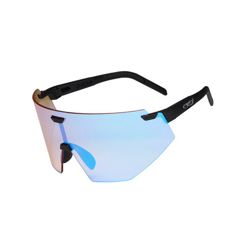 Bril EKOI Racing AEROLITE Zwart Zilver ICE Blauw Cat1