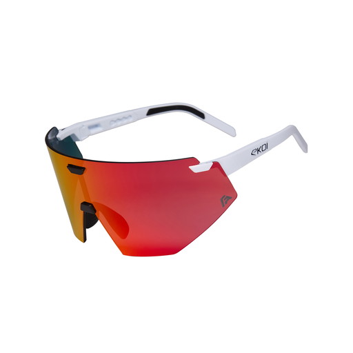 EKOI Racing AEROLITE FABIO ARU Fietsbril Wit Zilver REVO Rood Cat3