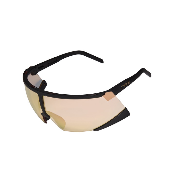 EKOI Racing S-AERO Schwarz Gold ZEISS Super Copper Cat2 Brille