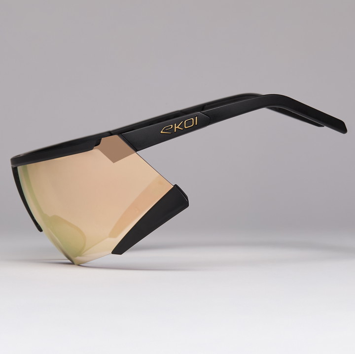 EKOI Racing S-AERO Schwarz Gold ZEISS Super Copper Cat2 Brille