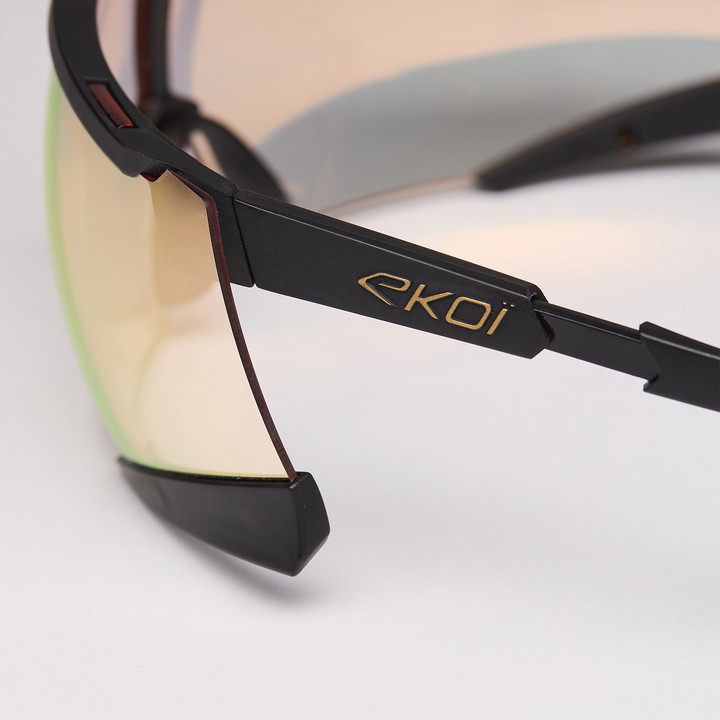 Okulary rowerowe EKOI Racing S-AERO Czarny Złoty ZEISS Super Miedziane Cat2