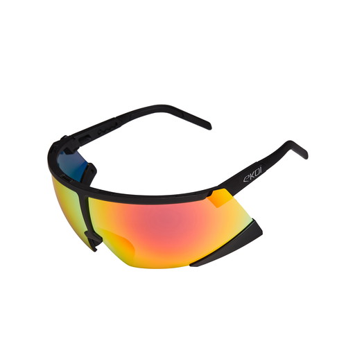 Fietsbril EKOI Racing S-AERO Zwart Zilver ZEISS Q Rood Cat2