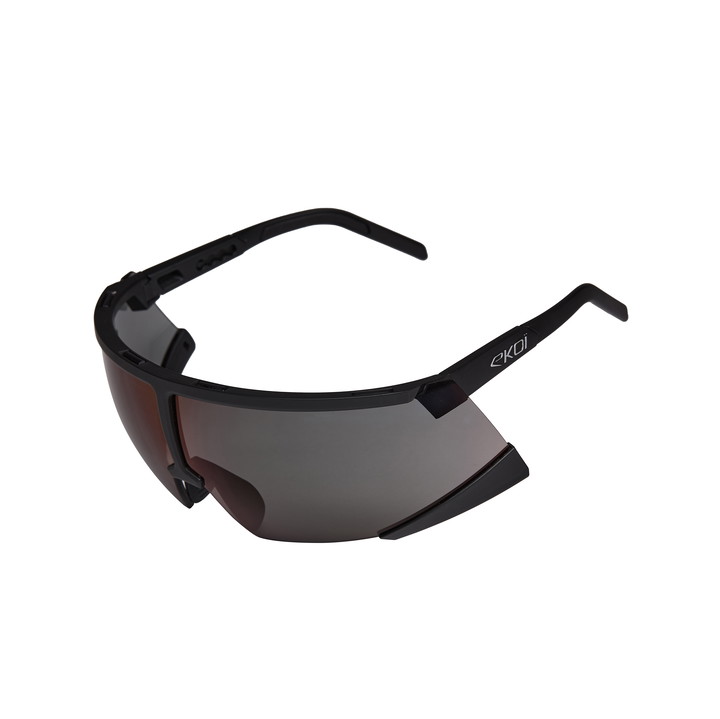 EKOI Racing S-AERO Schwarz Silber ZEISS Black Hole Cat3 Radbrille