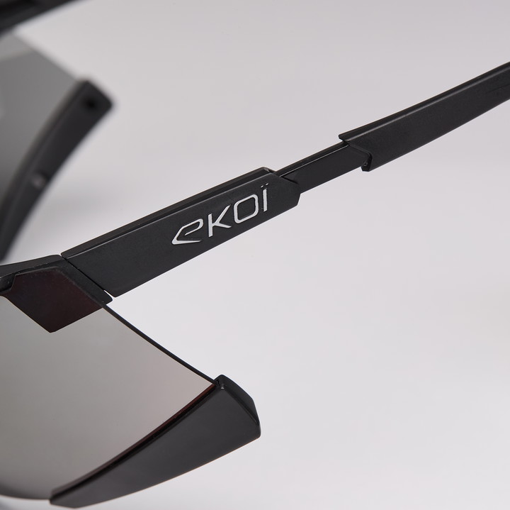 EKOI Racing S-AERO Schwarz Silber ZEISS Black Hole Cat3 Radbrille