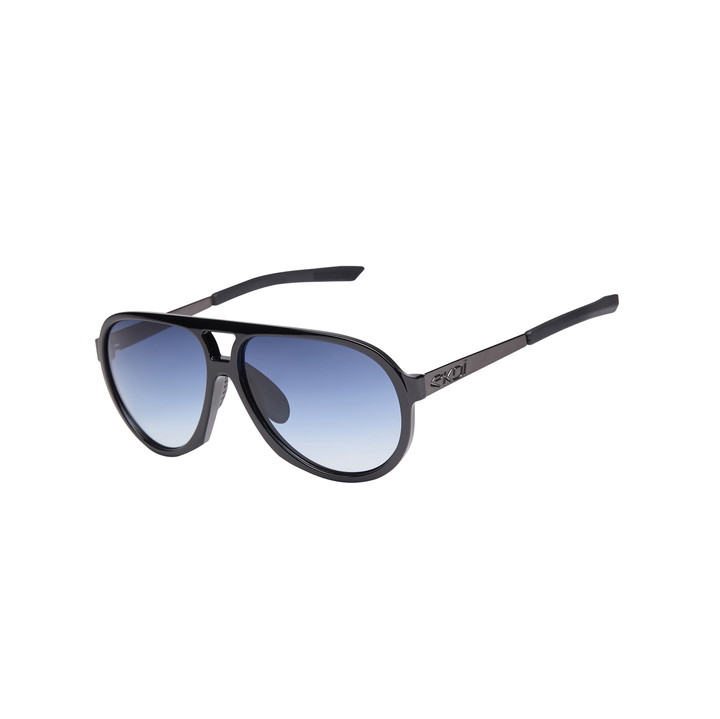 lunettes EKOI PILOT noir brillant bleu dgrad