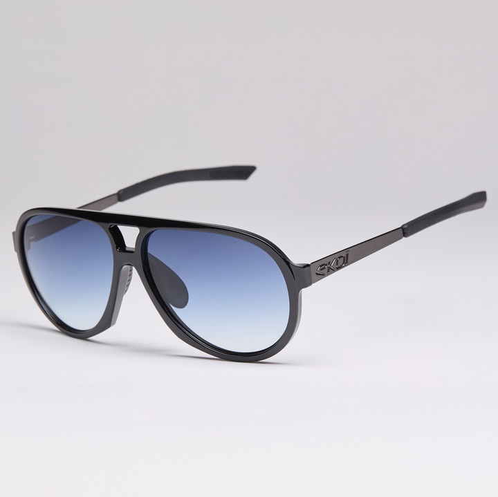lunettes EKOI PILOT noir brillant bleu dgrad