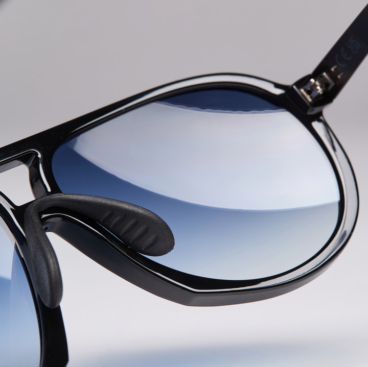 lunettes EKOI PILOT noir brillant bleu dgrad