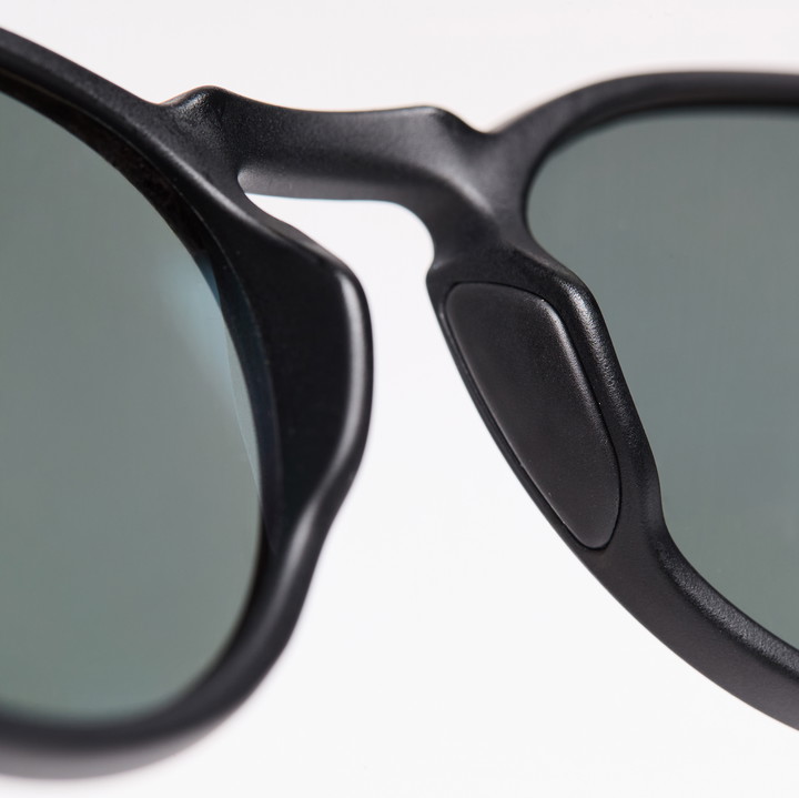 lunettes EKOI RONDES noir brillant bleu glacier