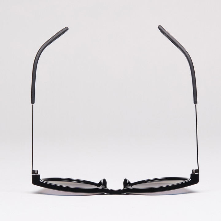 lunettes EKOI RONDES noir brillant bleu glacier
