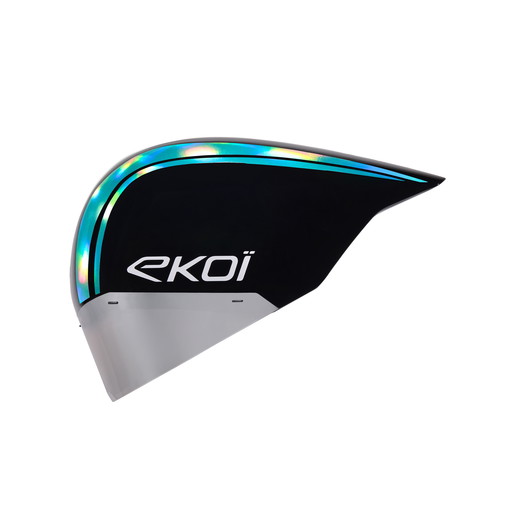 Casco EKOI Racing PURE AERO Mirror Cat2 Nero Holo Aqua
