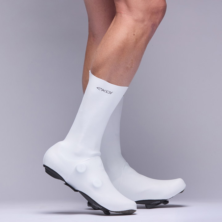 SUR CHAUSSURE EKOI RACING AERO RAIN WHITE