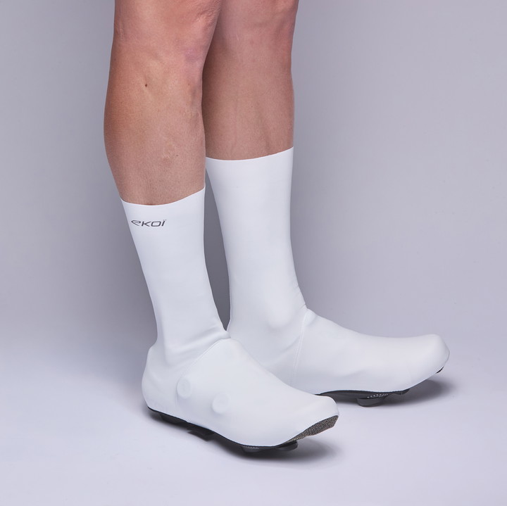 SUR CHAUSSURE EKOI RACING AERO RAIN WHITE
