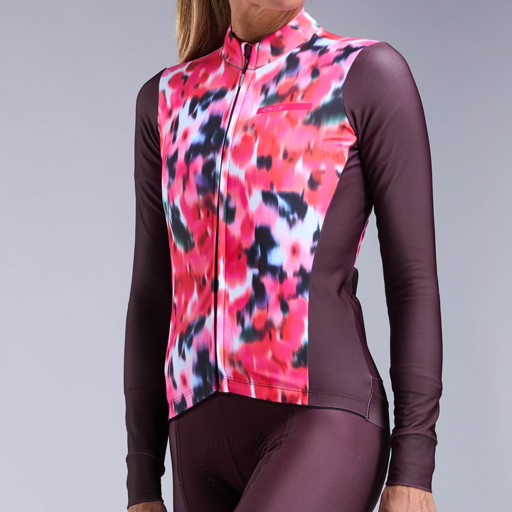 Maillot manches longues femme EKOI ORCHID Bordeaux