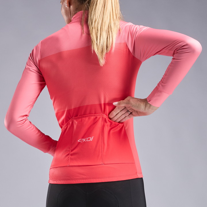 MAILLOT MANCHES LONGUES FEMME EKOI START MONOCHROME CORAIL