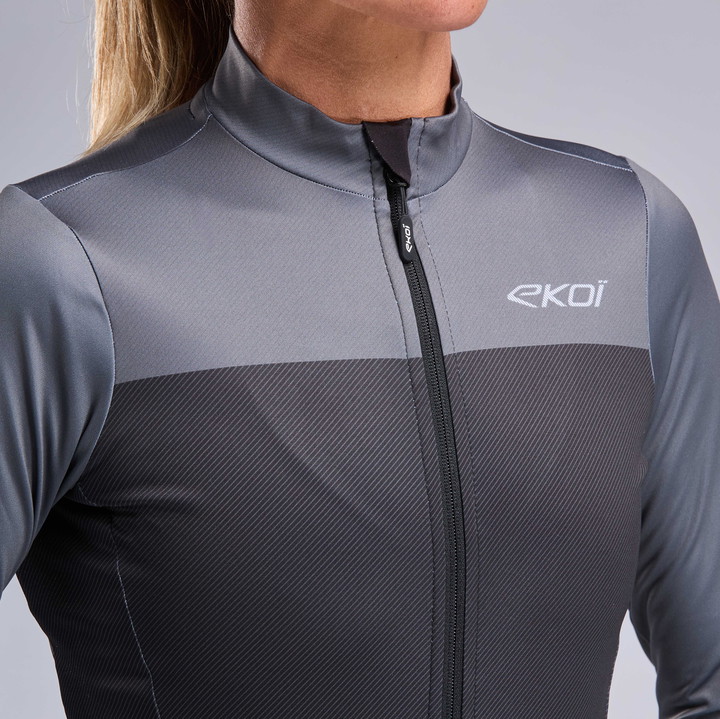 MAILLOT MANCHES LONGUES FEMME EKOI START MONOCHROME NOIR