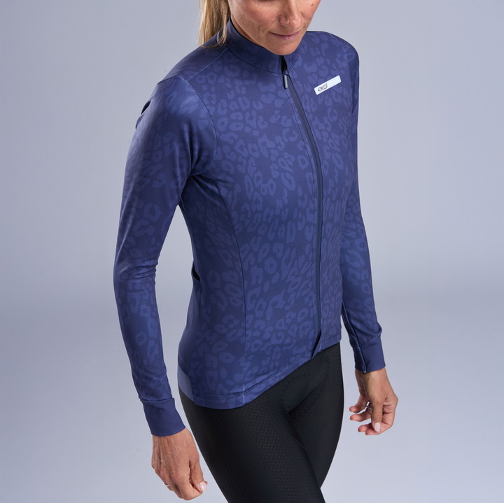Maglia a maniche lunghe da donna EKOI Perf LEO Blu Navy