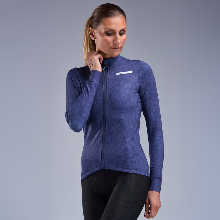 Maglia a maniche lunghe da donna EKOI Perf LEO Blu Navy