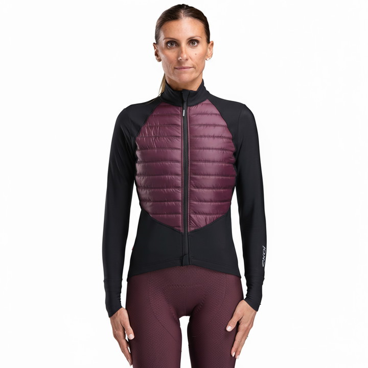 VESTE THERMIQUE FEMME EKOI PERF ELEGANCE NOIR / BORDEAUX