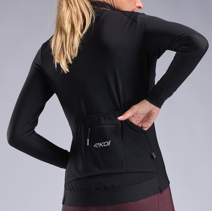 VESTE THERMIQUE FEMME EKOI PERF ELEGANCE NOIR / BORDEAUX