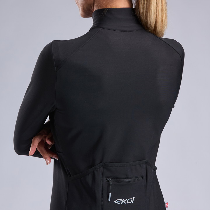 VESTE THERMIQUE FEMME EKOI PERF ELEGANCE NOIR / BORDEAUX