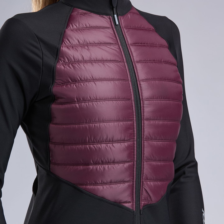 VESTE THERMIQUE FEMME EKOI PERF ELEGANCE NOIR / BORDEAUX