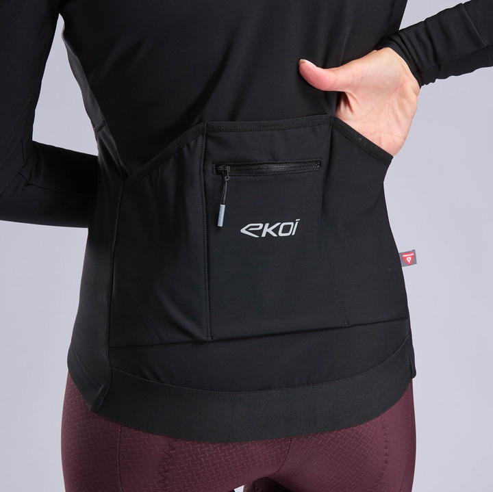 VESTE THERMIQUE FEMME EKOI PERF ELEGANCE NOIR / BORDEAUX