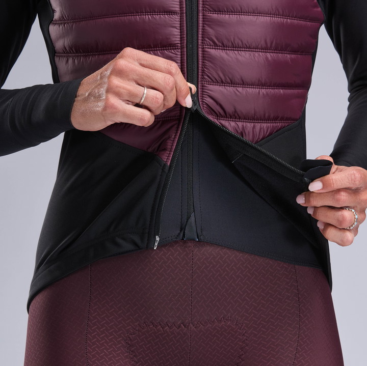 VESTE THERMIQUE FEMME EKOI PERF ELEGANCE NOIR / BORDEAUX