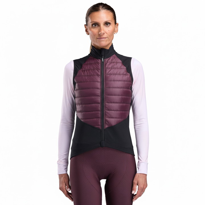 Termovest kvinder EKOI Perf ELEGANCE Sort Bordeaux