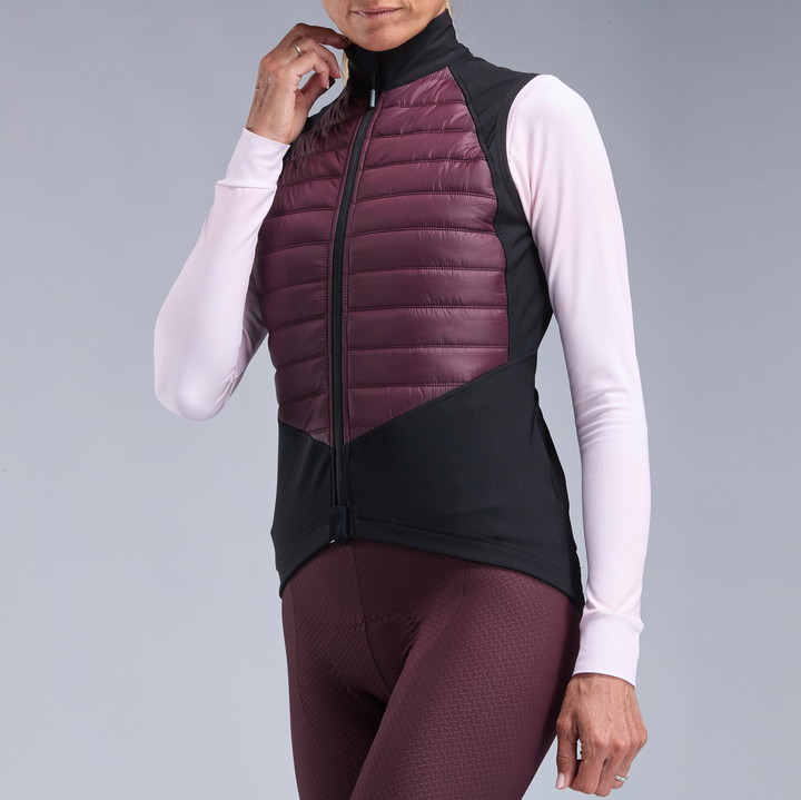 Termovest kvinder EKOI Perf ELEGANCE Sort Bordeaux
