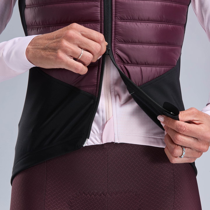 Termovest kvinder EKOI Perf ELEGANCE Sort Bordeaux