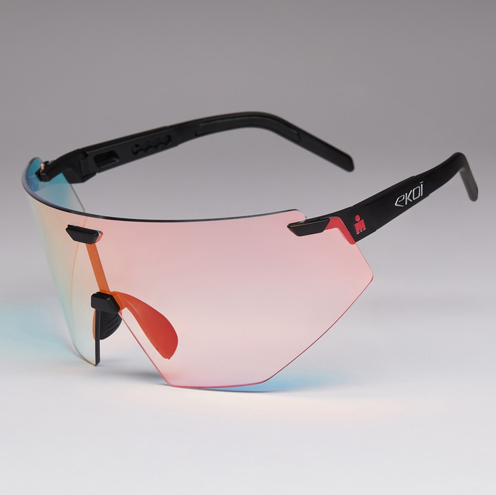 Lunettes EKOI Racing AEROLITE LTD IRONMAN Noir Silver PH LIGHT Rouge Cat1-3