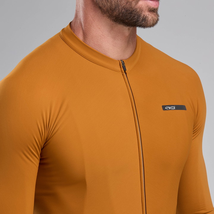 FIETSSHIRT MET LANGE MOUWEN EKOI RACING SUPERSOFT KARAMEL