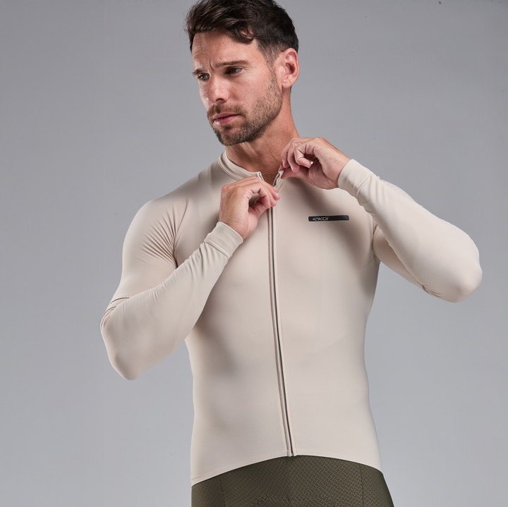 FIETSSHIRT LANGE MOUWEN EKOI RACING SUPERSOFT ZAND